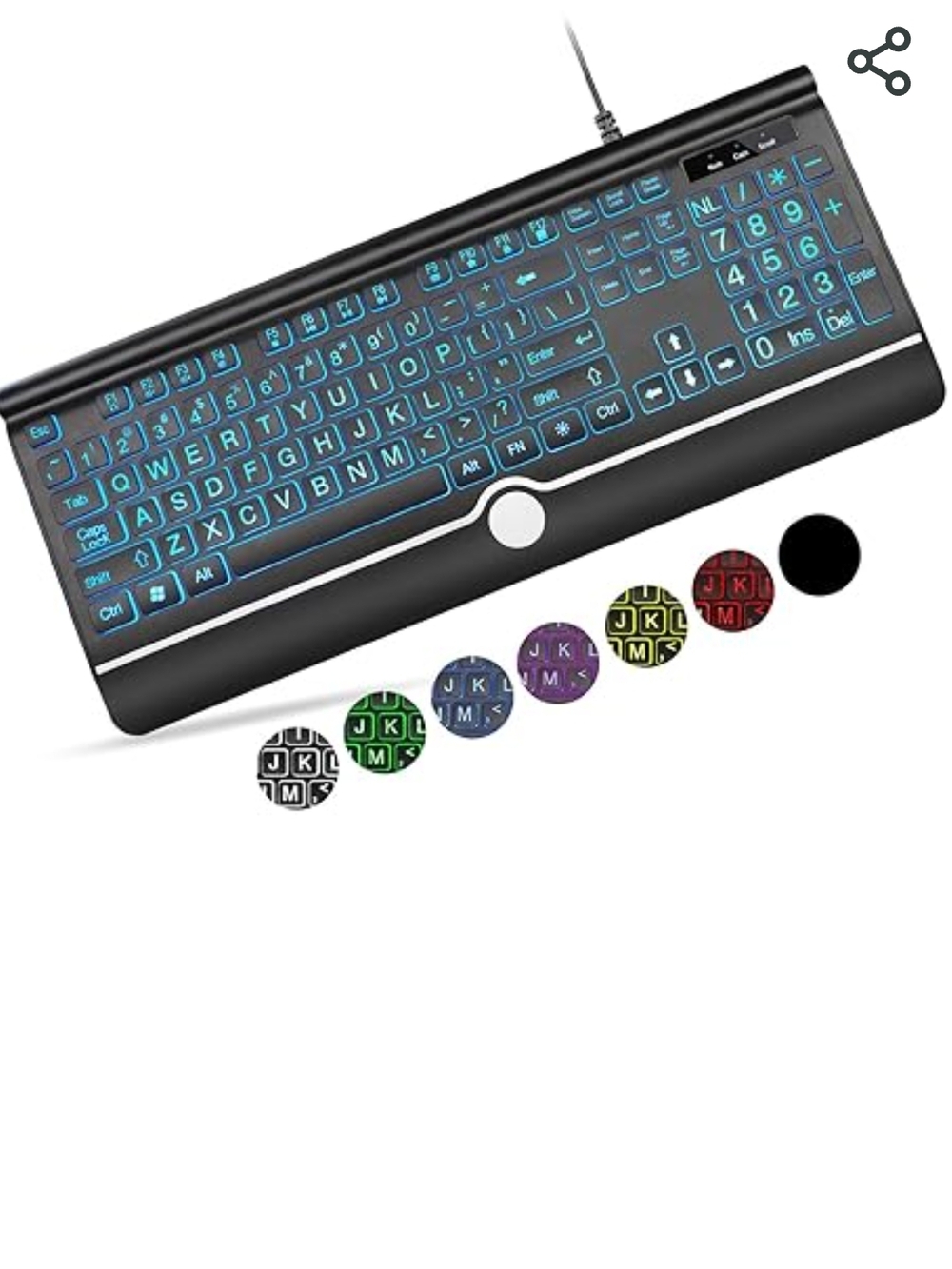 Wired Large Print  Keyboard For Low Vision Impaired (2)